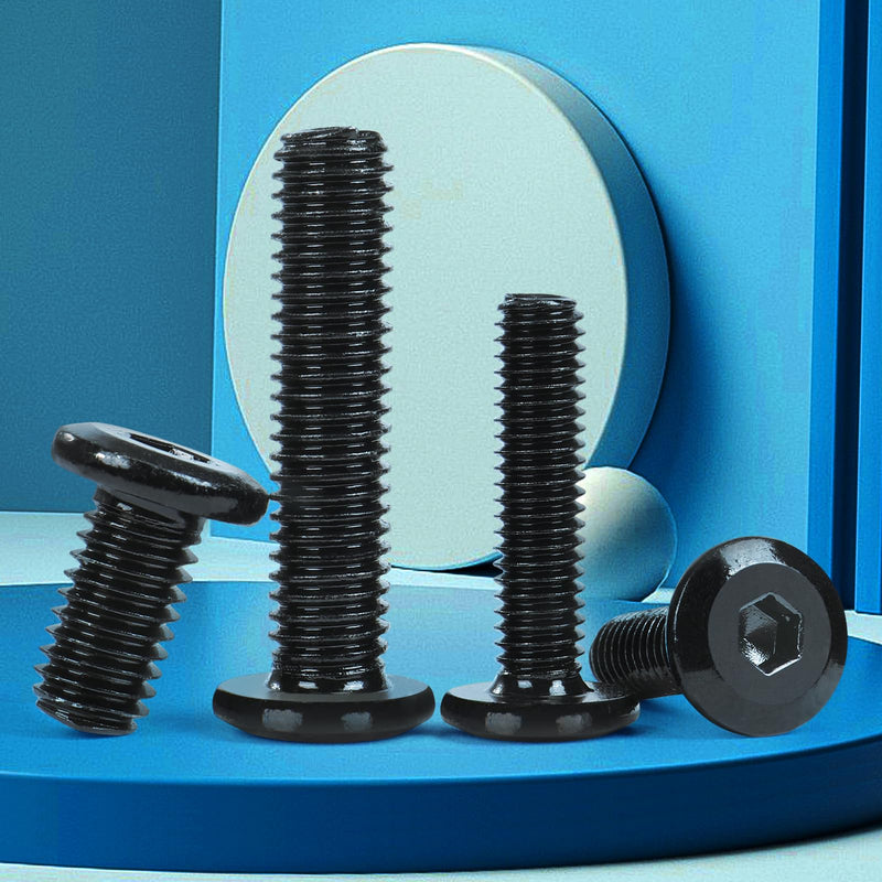[Australia - AusPower] - M8-1.25 x 15 mm 40pcs Flat Head Hex Socket Cap Screws Metric M8 Bolts, 304 Stainless Steel 18-8, Black Zinc Plated, Full Thread, with Hex Spanner M8 x 15mm(40pcs) 