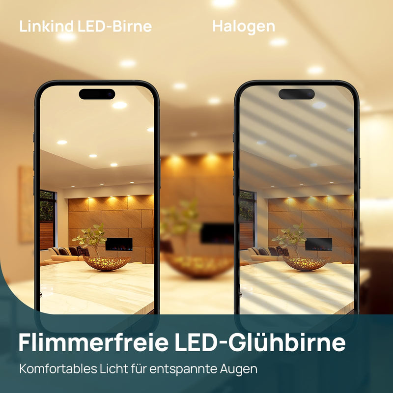 Linkind 12 V GU5.3 LED 3.4 W, 35 Watt Replaced, 2700 K Warm White 36° Beam Angle LED Spot MR16, 360 Lm AC/DC 12 V LED Bulb, 25,000 Hours Life, Not Dimmable, Pack of 5 5 pieces