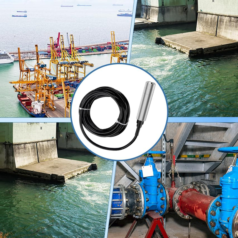 [Australia - AusPower] - Liquid Level Sensor Cable Submersible Transmitter Water Level Sensor Detector Cable, IP68 Liquid Level Transducer, 4-20mA Water Level Sensor Detector 0-39.37 inch 