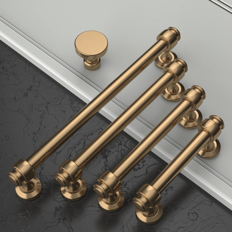Amerdeco 10 Pack Dark Champagne Bronze Cabinet Pulls 3 Inch Hole Centers, 4 Inch Length Handles for Kitchen Cabinet Hardware,Solid Cabinet Handles for Bathroom Drawer Handles IH0005… 3"/76MM Hole Center