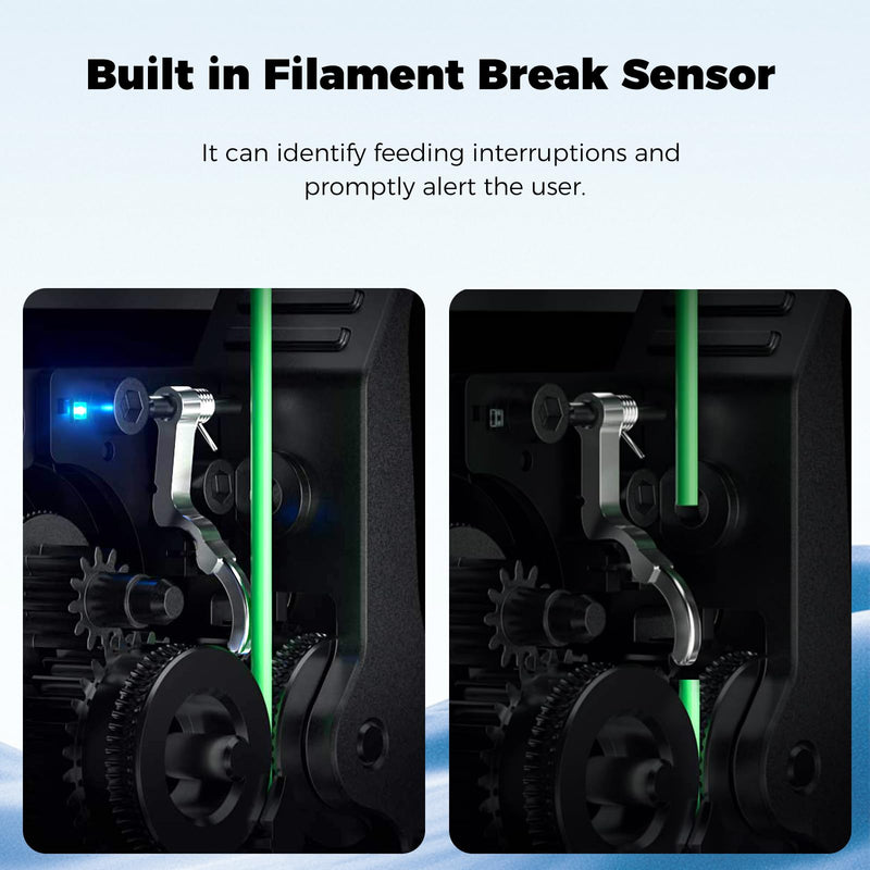 Creality K2 Plus Extruder Kit, Original 3D Printer Extruder Part, K2/ K2 Pro Combo Dual Gears Extrusion Kit with Filament Break Sensor, 6.25:1 Reduction Ratio, Force Up to 80N for Filament Smooth Feed