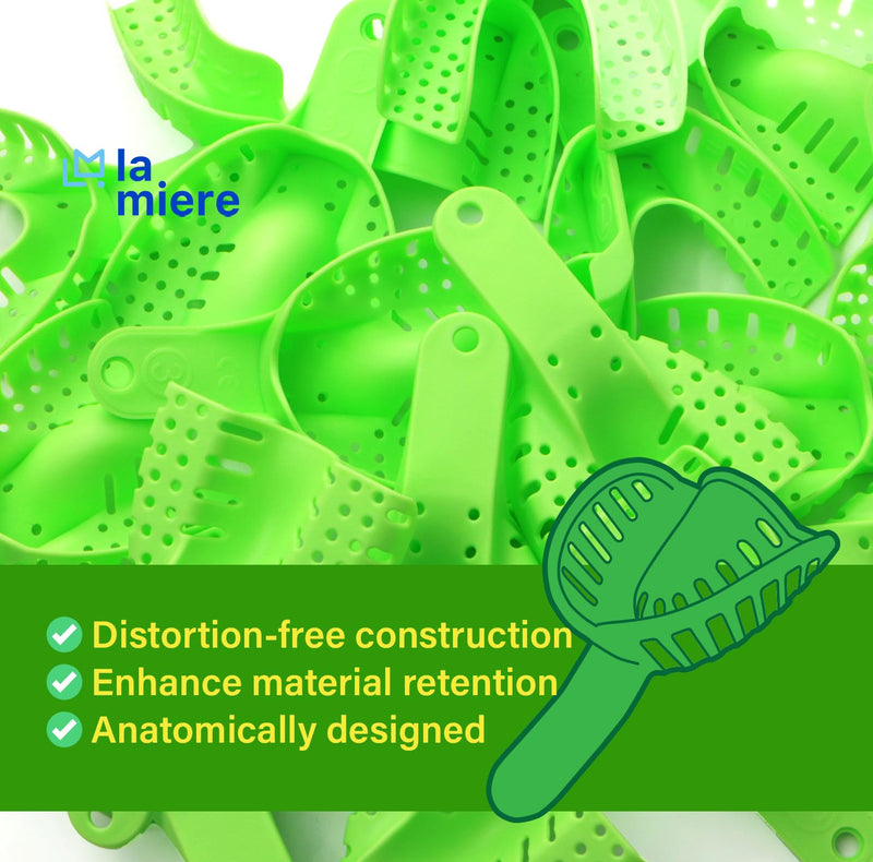 [Australia - AusPower] - Dental Impression Trays Large Upper, Autoclavable Perforated Impression Tray Set (Bag of 12) #1 #1 Upper Large 