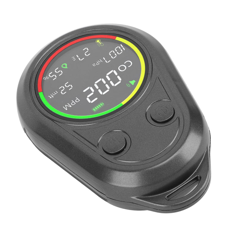 Portable Air Quality Detector 5 in 1 CO Altitude Atmospheric Pressure Temperature Humidity Tester with Altimeter Barometer Thermometer for Outdoor Activities