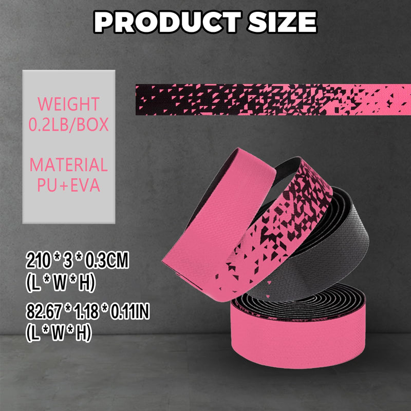 2PCS Bike Handlebar Tapes, Bicycle Handlebar Tape, Road Bike Handlebar Tape, Cycling Handle Wraps, Comfortable, Durable, Anti-Slip, Sweat-Absorbing Design, Pink A Pink