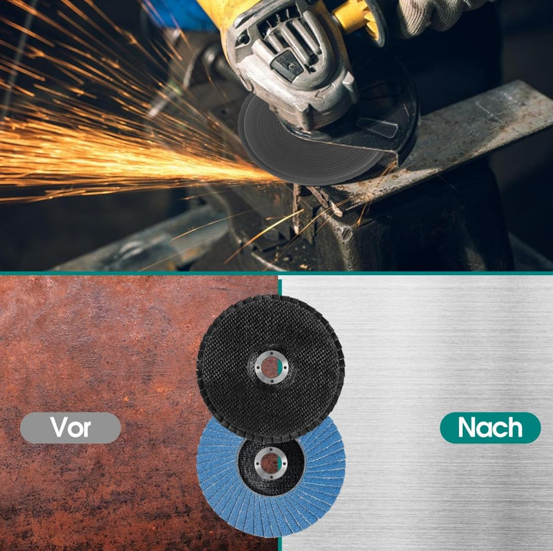 [Australia - AusPower] - Flap Discs, Flap Discs, Sanding Discs, Sanding Mop Disc, 8 Pieces, Diameter 76 mm x 10 mm, Grain 40/60/80/120 Mixing Set, Sanding Disc, Sanding Mop Flap Disk 