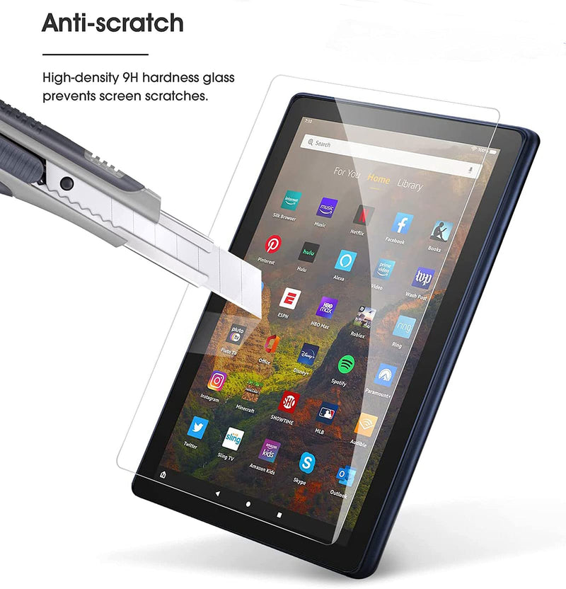 [Australia - AusPower] - 2-Pack Screen Protector for Amazon Fire HD 10 Tablet (2023/2021,13th/11th Generation) /Fire HD 10 Plus/HD 10 Kids/Kids Pro Tablet 2021, 9H Hardness Tempered Glass Guard for Fire 10 