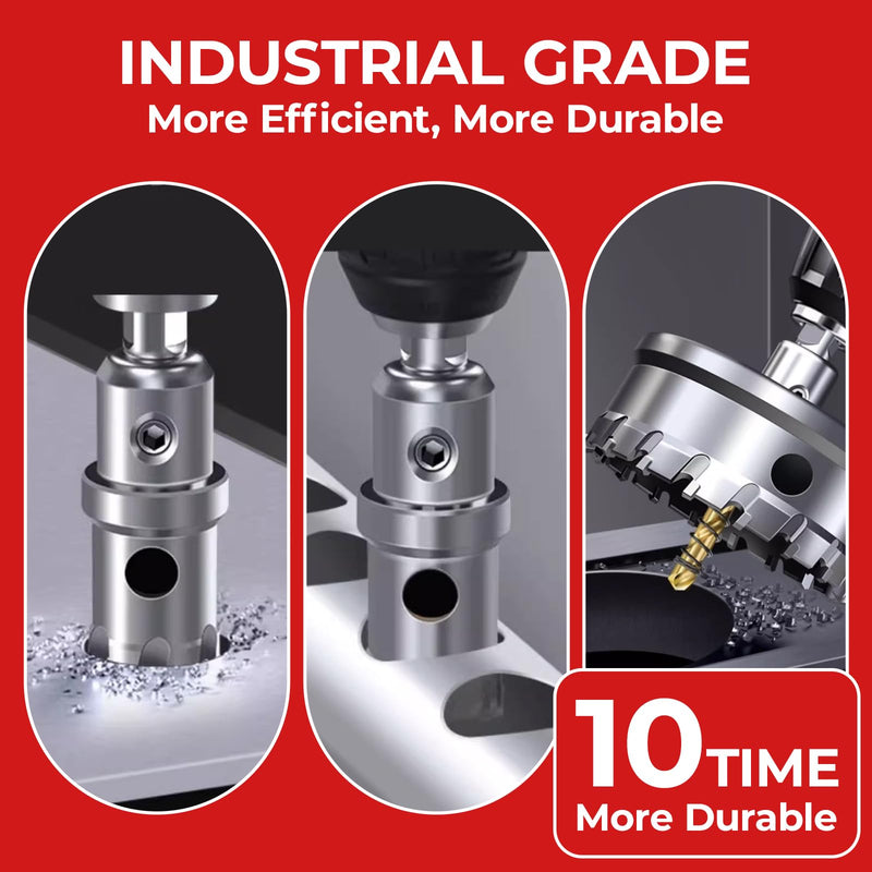 1-Piece 4-Inch（100mm） Metal Hole Saw – Heavy Duty Carbide Cutter for Metal, Steel, Aluminum, Plastic, Wood – Precision Cutter in Protective Plastic Box 1-Piece Set (4")