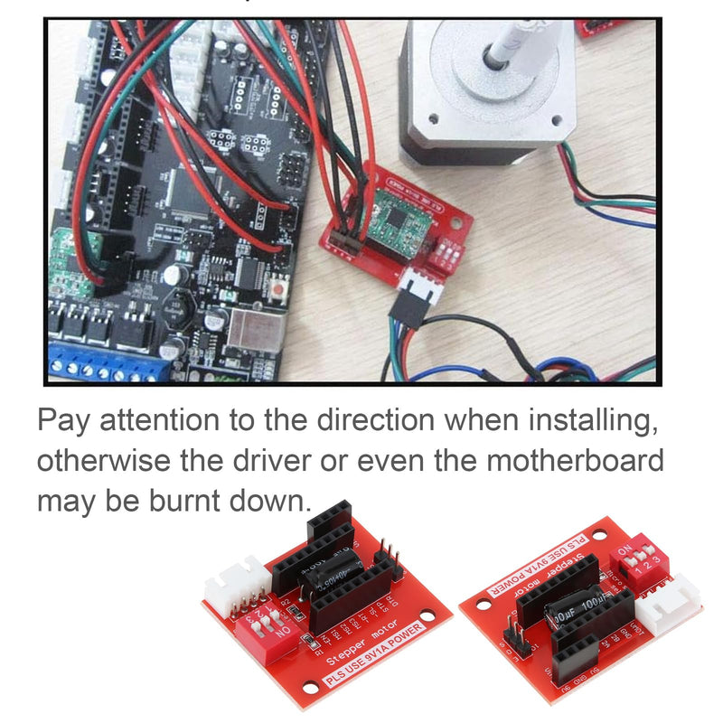 [Australia - AusPower] - A4988 DRV8825 Stepper Motor Driver Control Extension Shield Board for 3D Printer, Step Motor Extension Module 