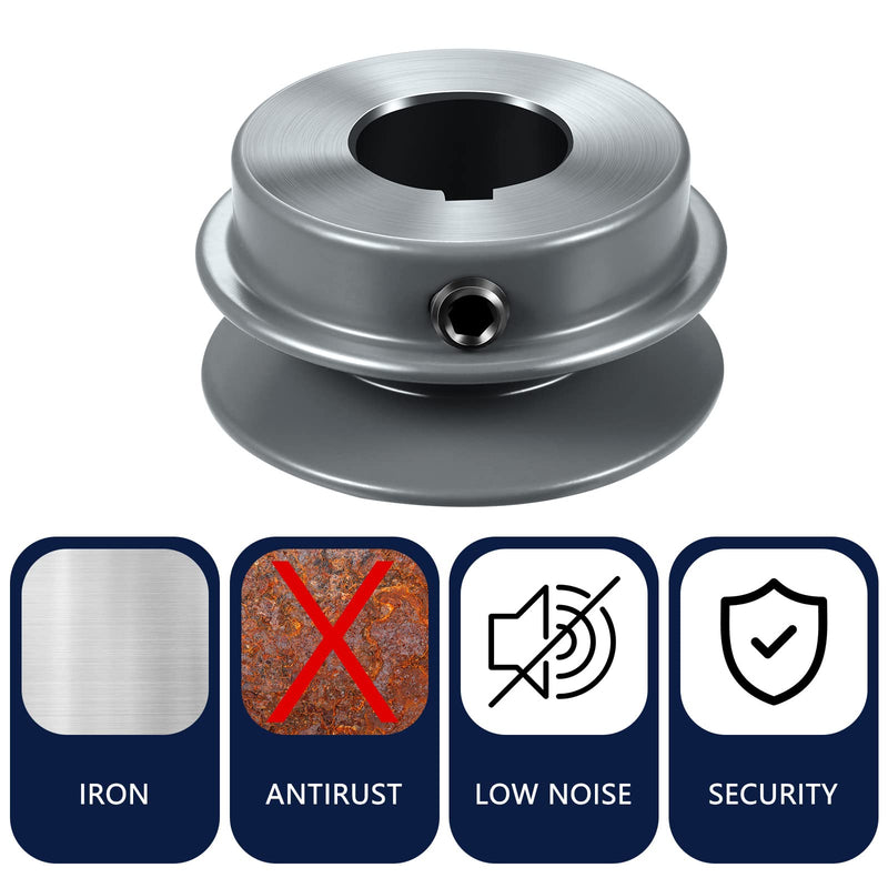 [Australia - AusPower] - Mechanical Belt Pulley Single/Double Groove Web Sheave Bored-to-Size Belt Sheave Cast Iron Belt Section (AK22-7/8, Single Groove) AK22-7/8 