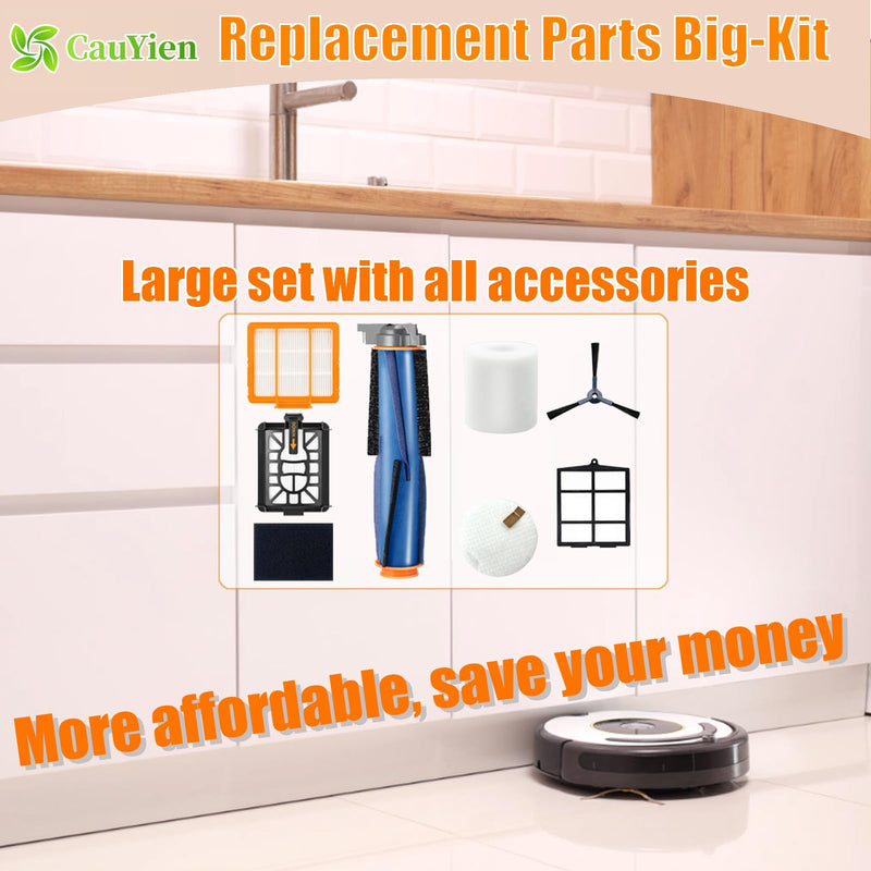[Australia - AusPower] - Replacement Parts for Shark AI AV2511AE AV2501S AV2610WA AV2501AE RV2502AE RV2610WA AV2510AOUS AV2510SOUS RV2610WD 2-In-1 AI Ultra Robot Vacuum Cleaner,Main Brush, HEPA Filter, Foam Filter,Side Brush AI KIT(1+5+5+4) 