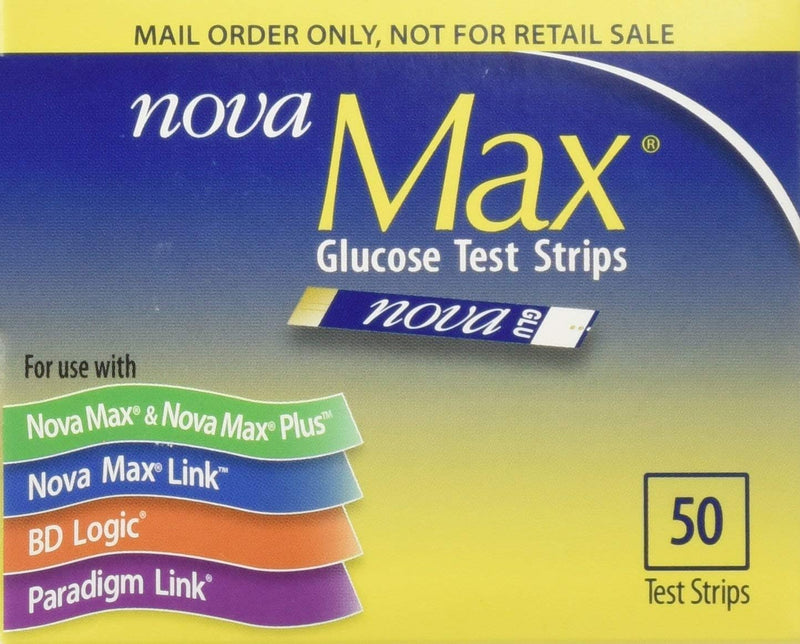 Nova Max Glucose Test Strips 250Ct. Nfrs Bundle Savings (5 boxes of 50Ct= 250CT Total)