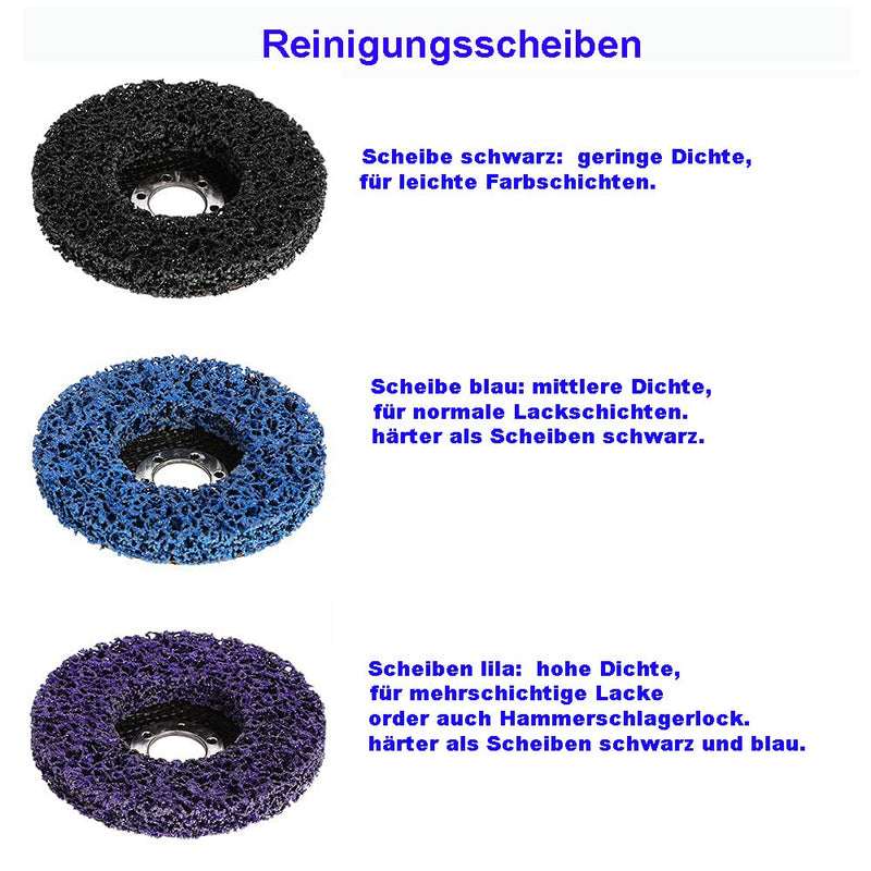 GOODWAY Cleaning Discs Set │ 5 Pieces Mix │ CSD Sanding Discs Diameter 125 mm │ Coarse Cleaning Discs for Rust Removal, Welds & Surface Cleaning │ Removes Paint, Paint, Oxidation & Rust