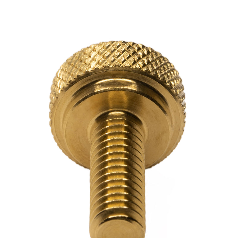 [Australia - AusPower] - 1/4-20 Thumb Screws Brass Knurled 3/4" Thread Length 5 Pack 