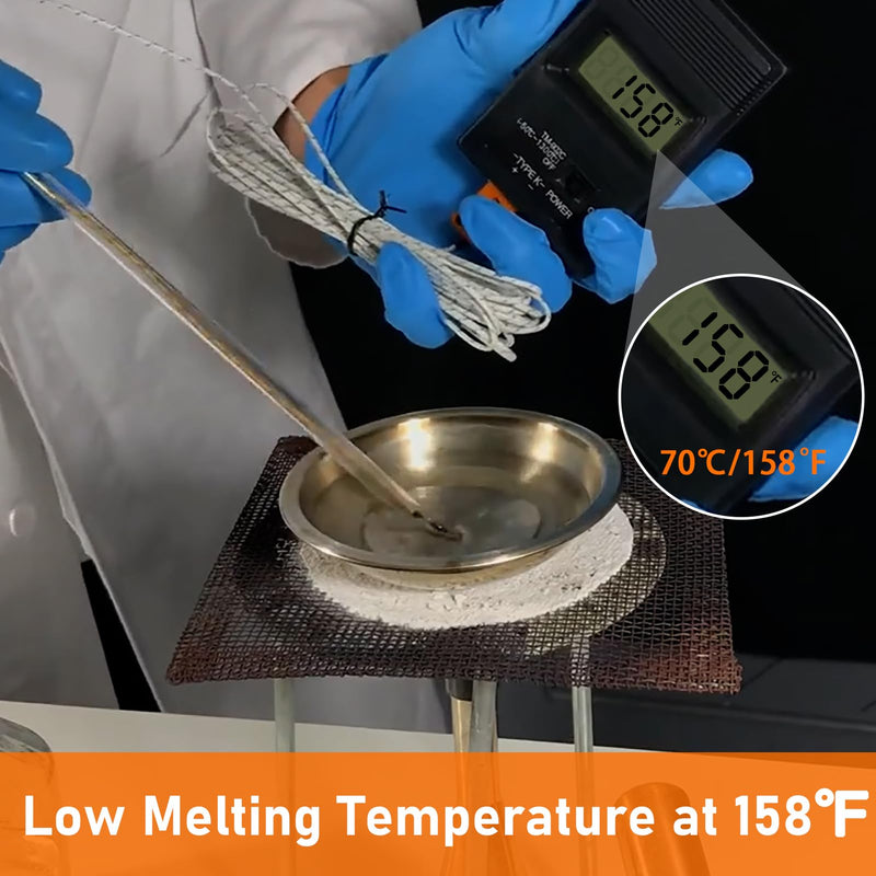 2 Lbs Cerrosafe Metal | Low-Melting Point 158-190℉ Bismuth-Based Alloy Ingot | Ideal for Barrel Casting, Measuring, Chamber Casting | Easy to Melt Compatible with Wood's Metal Applications (2 Lbs) 2 Pounds