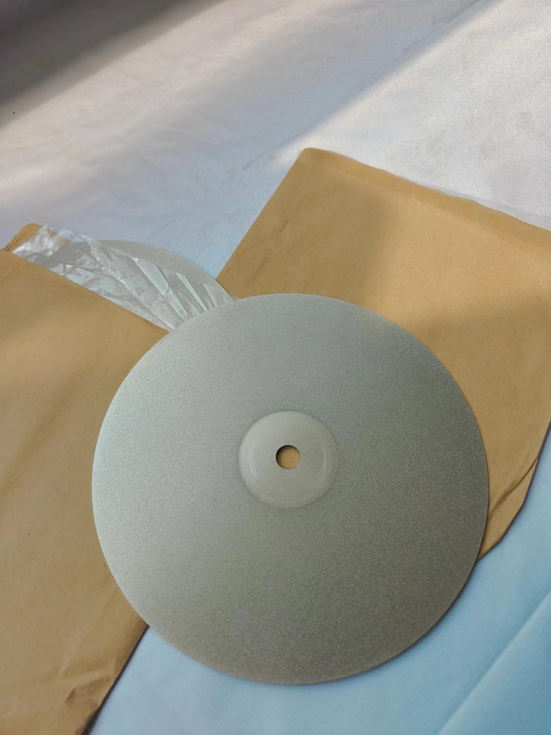 [Australia - AusPower] - Diamond Flat Lap Disc, 8 Inch, 180 Grit, 1/2 Inch Arbor, for Gemstone Glass Ceramics Grinding Polishing (180 Grit) 