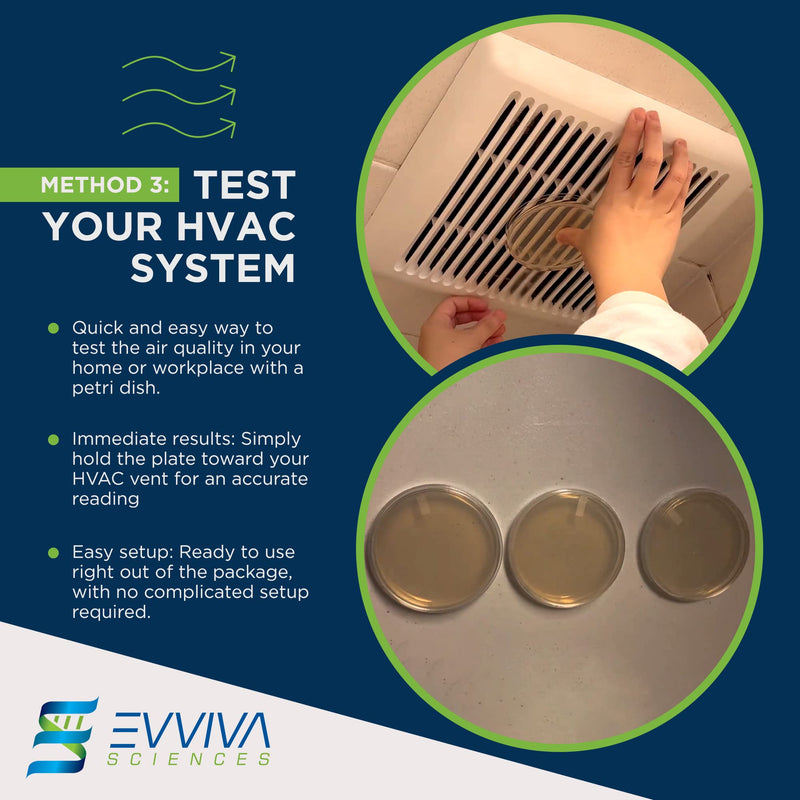 [Australia - AusPower] - Evviva Sciences Mold Test Kit for Home - 10 Simple Detection Tests w/Optional Lab Analysis, Test HVAC System, Home Surfaces, & Indoor Air Quality Testing Kit - Downloadable Identification Guide 