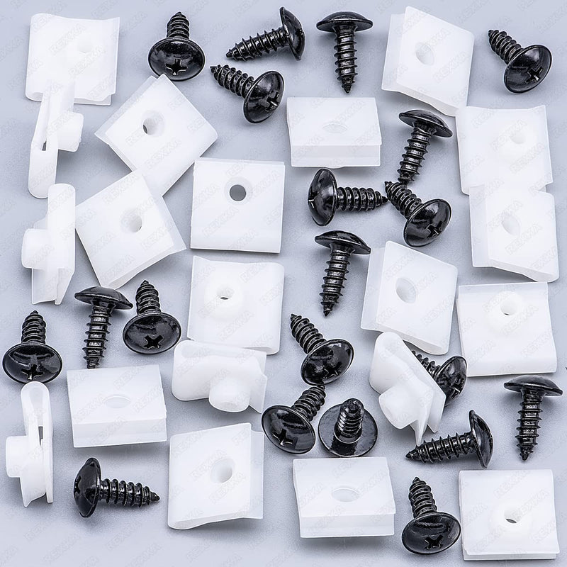 Rexka 20 Sets Fender Liner Screw & Grommet Kit for Nissan Infiniti 01454-N5061 76882-0M000 Altima Armada Frontier Maxima NV Pathfinder Quest Rogue Sentra Xterra G20 I30 I35 QX56 QX60