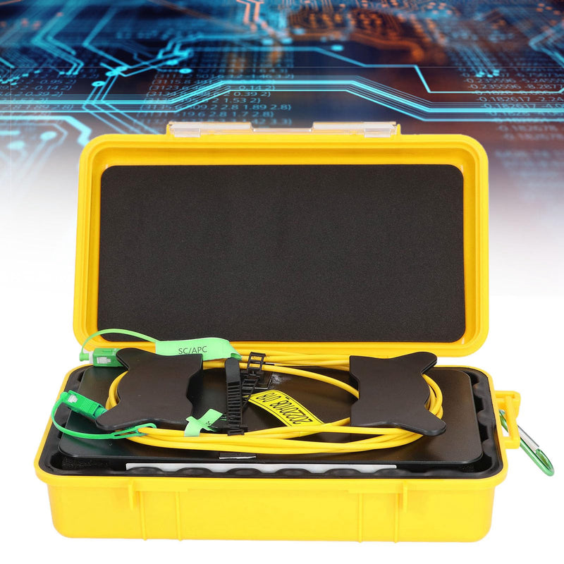 [Australia - AusPower] - Cable Box, 1000meter SCAPC to SCAPC OTDR Cable Box Optical Fiber Test Tool Fiber and Plastic Material Testing Dead Zone, Multimeters 