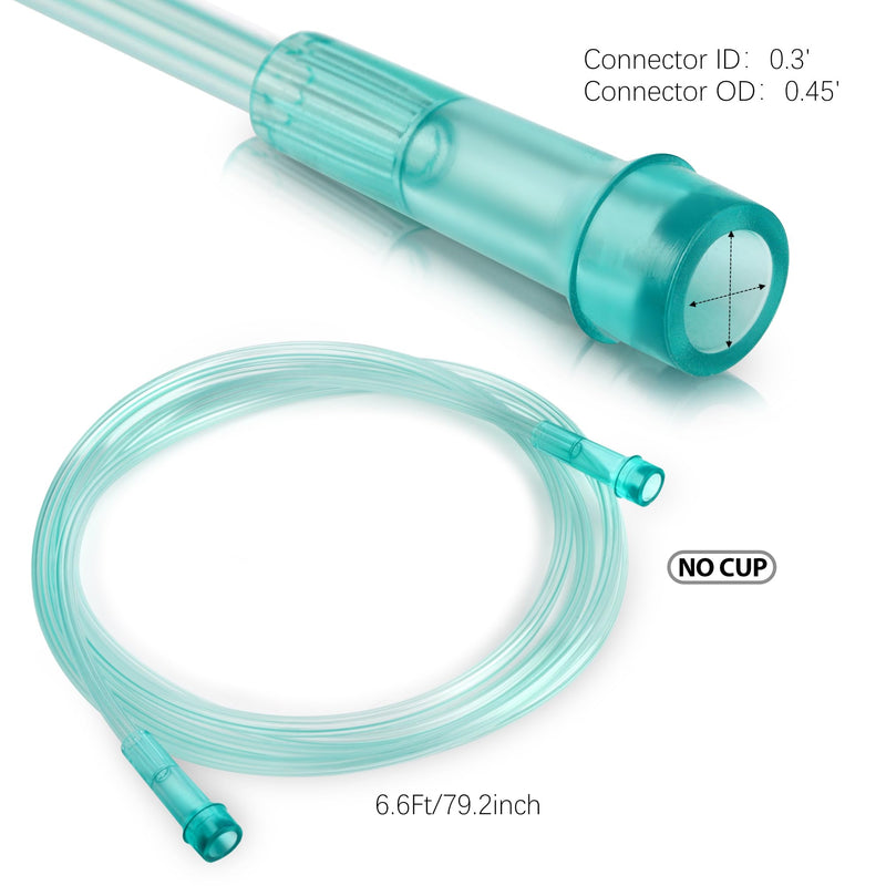ANSNF 2 Pack Oxygen Mask for Face Adult with 6.6' Tube & Adjustable Elastic Strap - Size M - NO Cup Size M-2pcs