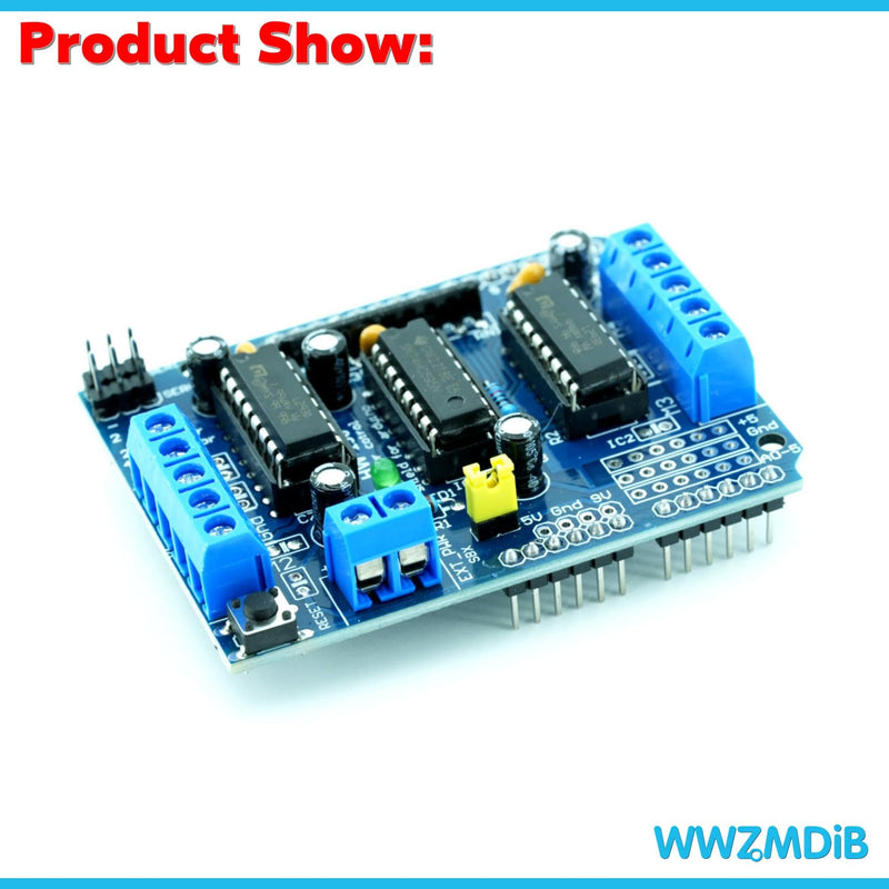 [Australia - AusPower] - 2Pcs L293D DC Stepper Motor Drive Shield Expansion Board for Arduino Raspberry Pi DIY Experiments 