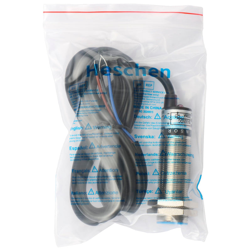[Australia - AusPower] - M18 Capacitive Proximity Sensor Switch Shield Type LJC18A3-5-Z/AY Detection 5mm 10-30VDC 200mA PNP Normally Closed(NC) 3 Wires 