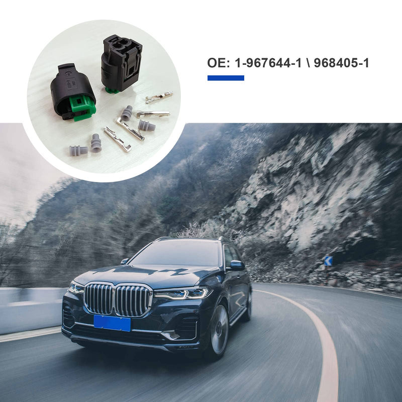 [Australia - AusPower] - 5 Sets 2 Pin Temperature Sensor Connector 1-967644-1 968405-1 Female Connectors Sensor Plug Kit with Terminals Seals 