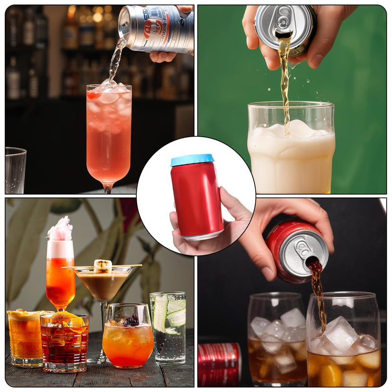 48pcs Silicone Soda Lid Set, 6 Colors Reusable Spill-Proof Drink Can Covers, Food Grade Flexible Protector for Cola Beer Juice Energy Beverages 48