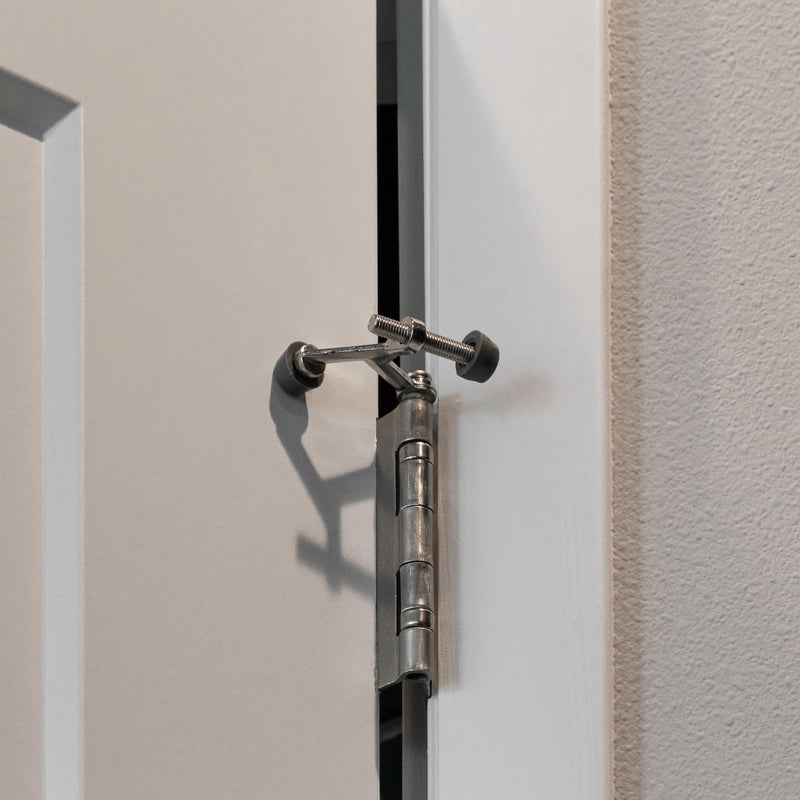 [Australia - AusPower] - Design House 181784 Hinge Pin Door Stop Wall Protector with Rubber Tip Adjustable Door Stoppers, Satin Nickel, 10-Pack 10 Pack 