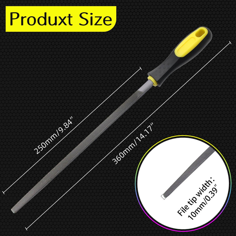 [Australia - AusPower] - Metal File，10" Square Steel File for Metal Edge Trimming, Woodworking, Tire Filing and Other DIY Sharpening Work 10 Inch 
