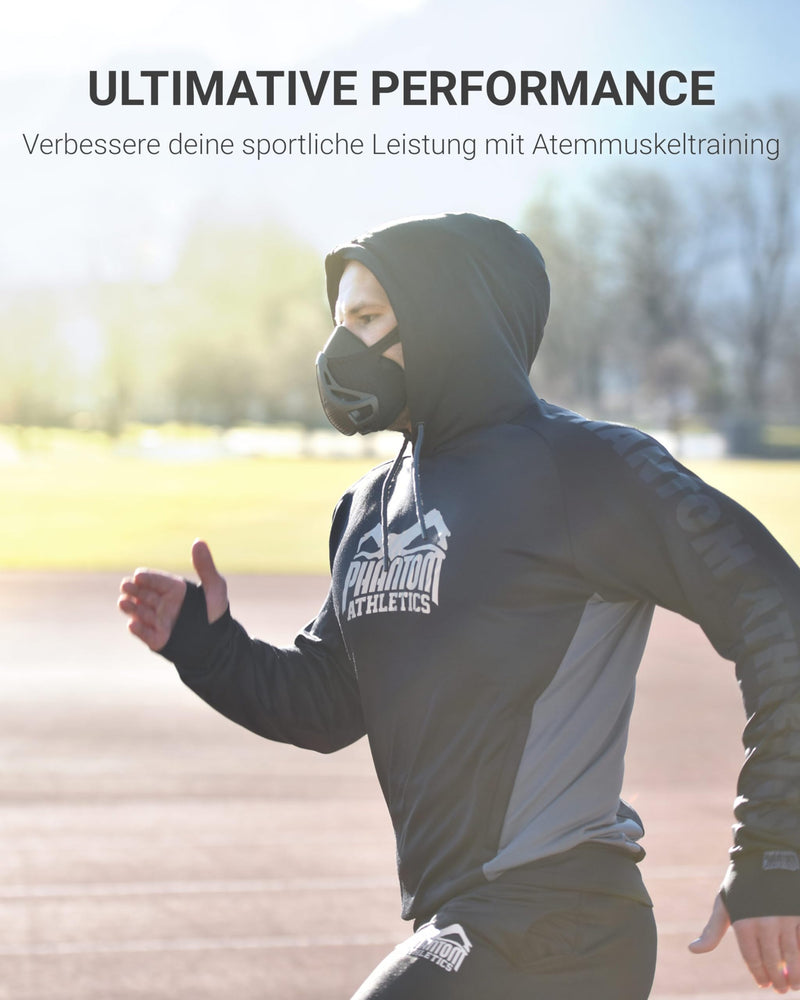 Phantom Athletics Training Mask - Endurance Training for More Performance in Sports M Black