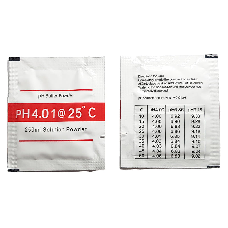 15 x Calibration Powder + PH Strip, pH Meter 4.00, 6.86, 9.18, Calibration for Accurate Results, 5 Sets of 3 Solutions