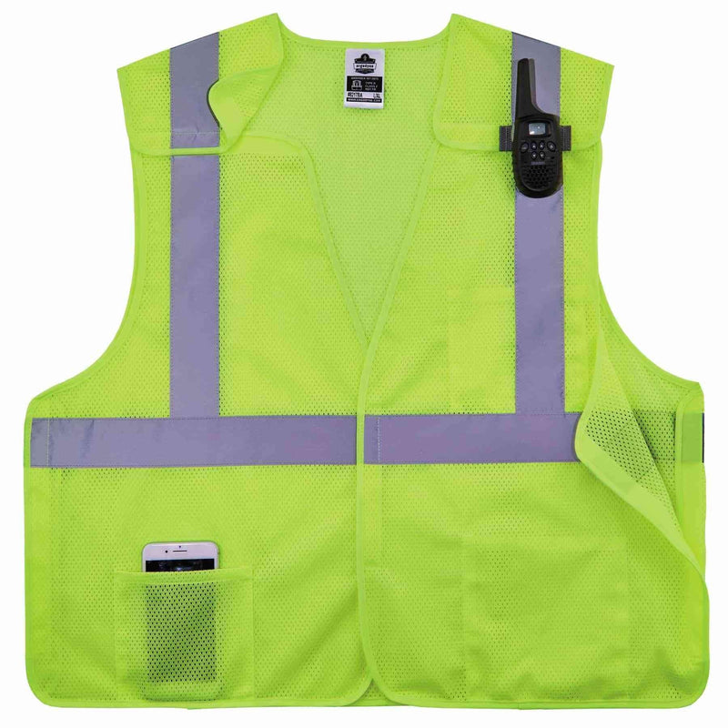 Ergodyne unisex-adult Glowear 8217ba Breakaway Mesh Hi-vis Safety Vest - Type R, Class 2 XX-Large-3X-Large Lime
