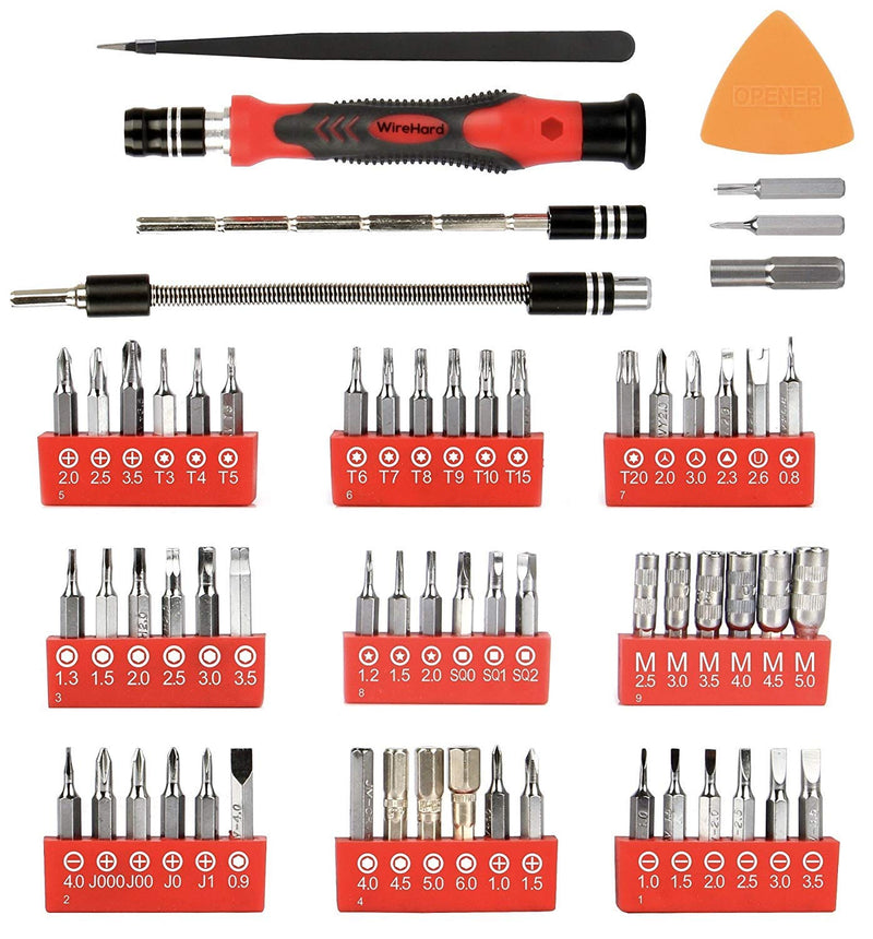 [Australia - AusPower] - 62 in 1 Precision Screwdriver Set Computer Repair Tool Kit with Extra Magnetic Specialty Steel Multi Bit 