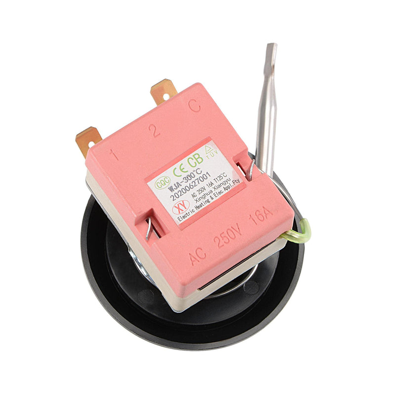 [Australia - AusPower] - uxcell NC 250V 16A 50-300C Temperature Control Switch Capillary Thermostat for Oven Refrigerator Heater, 0.7m, with 2 Screws&2 Crimp Terminals 
