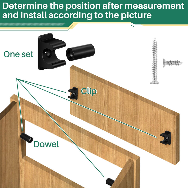 [Australia - AusPower] - Juexica False Cabinet Front Clip False Drawer Front Clips Sink Tip Out Snap with Screws Screwdrivers for Hardware Replacements 4 Black 
