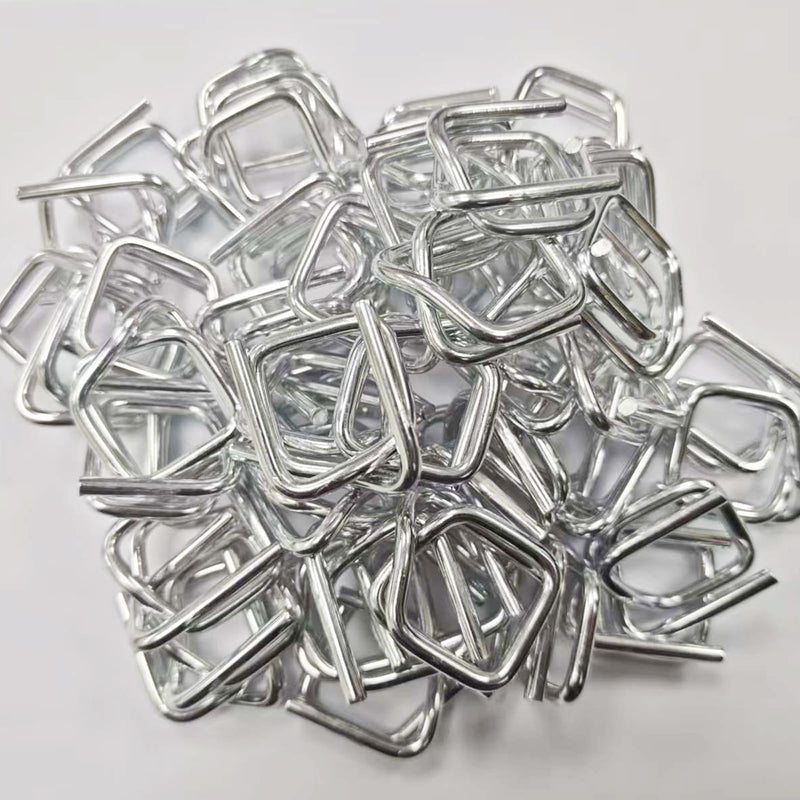 3/4" Heavy Duty Galvanized Wire Buckle for Woven Cord Strapping, 50 Pack Reusable Metal Wire Buckle for Polypropylene Strapping, Wire Buckles with Galvanized Coating with High Holding Power 50pcs