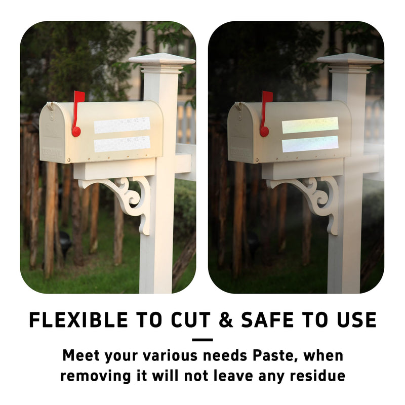 pson Reflective Tape, 4 Inch x 10 Ft Waterproof High Visibility Safety Warning Tape for Cars, Trucks, Trailers, Bicycles(White) White