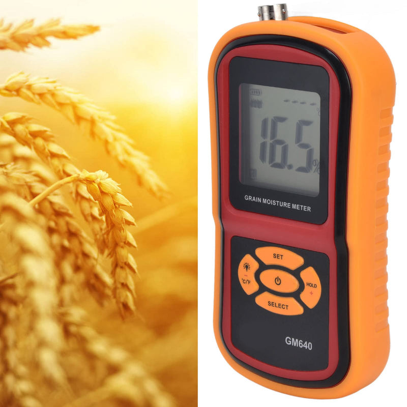 [Australia - AusPower] - Hay Meter, 5% to 30% Digital LCD Grain Meter 41cm Use Probe Humidity Tester Portable Water Content Analyzer for Cereal Straw Corn Wheat Rice Bean Wheat Bran 