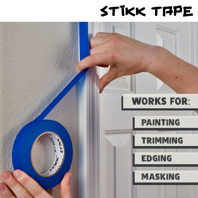 [Australia - AusPower] - STIKK Painters Tape - 1pk White Painter Tape - 2 inch x 60 yards - Paint Tape for Painting, Edges, Trim, Ceilings - Masking Tape for DIY Paint Projects - Residue-Free Painting Tape 2” - 1 Unit 