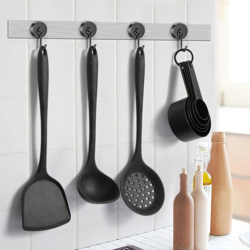 [Australia - AusPower] - VNDUEEY 4 Pack 110LBS Magnetic Hooks Heavy Duty Neodymium Magnet Hooks for Hanging, Magnets with Hooks, Strong Swivel Magnetic Hooks for Fridge Classroom Garage Cruise 4 Pack 110 Lbs 