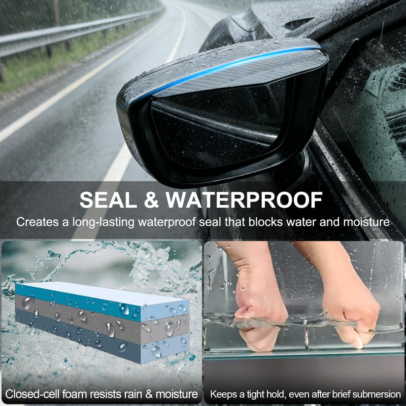PHIXBEAR Automotive Double Sided Tape, Heavy Duty, High Temp, Waterproof and Anti-Vibration, with Adhesion Promoter for Car Spoiler, Side Skirt, Window Visor and Running Board, 0.75" x 20'