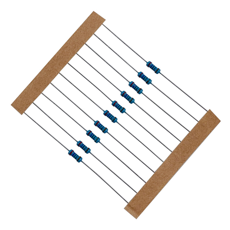 [Australia - AusPower] - 150 Values 1500 Pieces Metal Film Resistor Kit, 0 Ohm-10M Ohm, 1/4W 1% RoHS Compliant Resistors Assortment Kit, 0.25 Watt Plug-in Resistor Element Packaging 