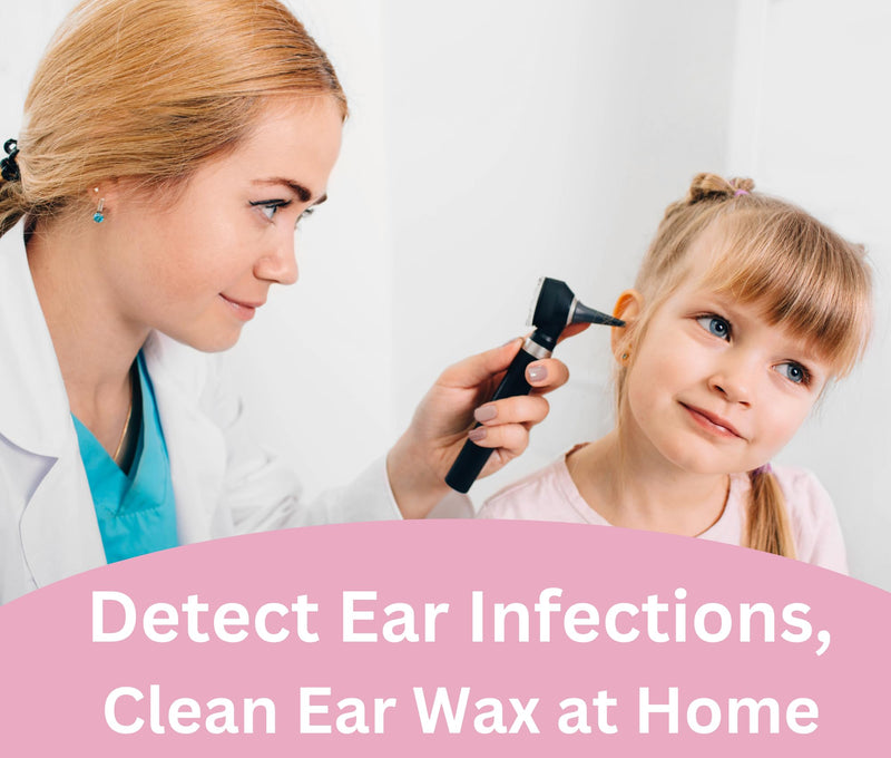 [Australia - AusPower] - Radiance Otoscope - Ear Scope with LED Light and Speculum for Ear Examination and Diagnosis - Ideal for Professional use - Lifetime Warranty - Pink 