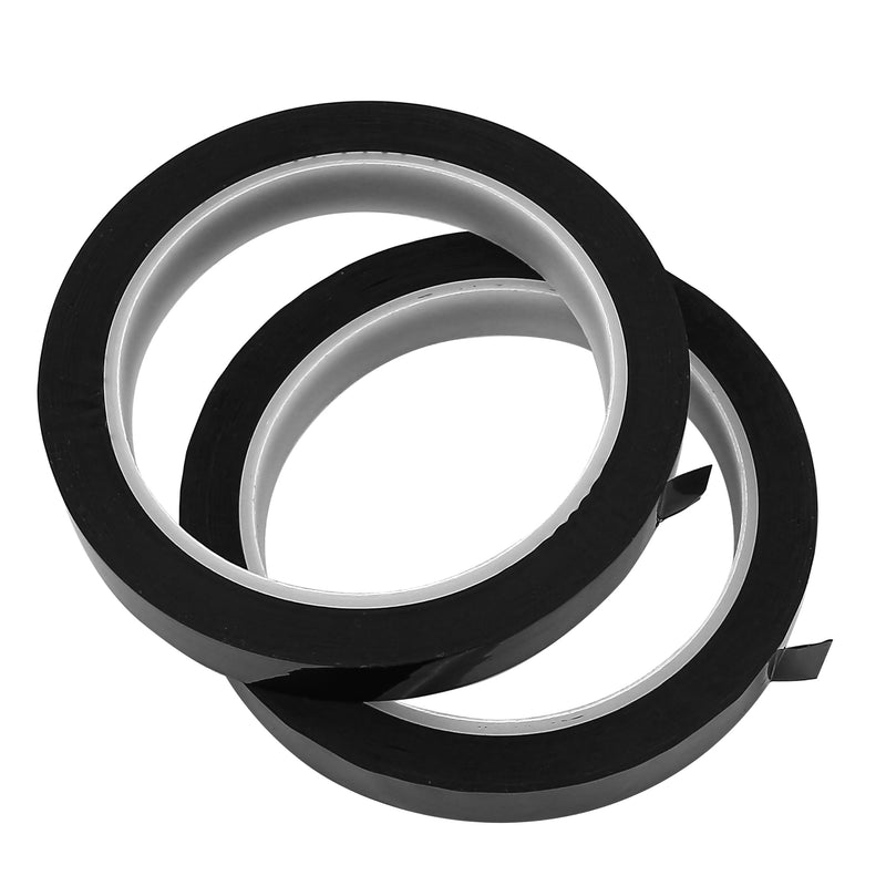 2PCS 14mmx50Meter 3D Printer Tape, Masking Shading Border Wish Tape Accessories Parts for Elegoo Mars for Photon LCD 3D Printer Laser Painters (Black)