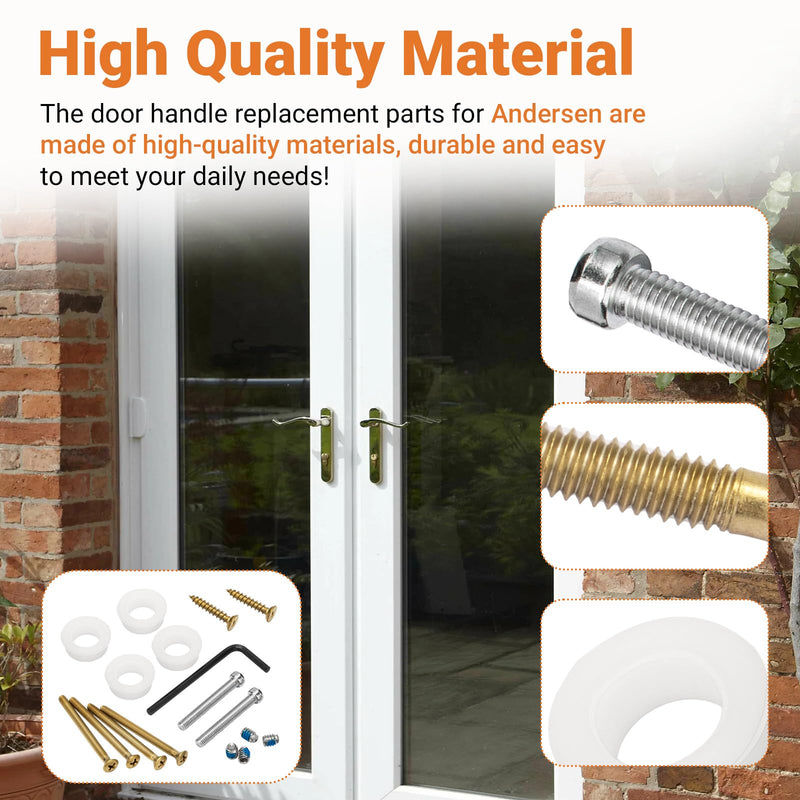 [Australia - AusPower] - Bushing Screw Pack 1/2 Diameter Replacement Parts for Andersen Inswing Outswing Hinged Patio Doors, Fits for 400 Series Frenchwood Patio Doors (Replace Part Number 2579756) 