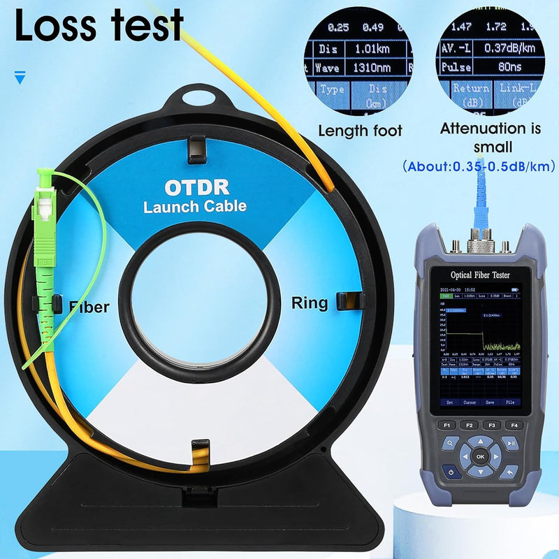[Australia - AusPower] - OTDR Launch Cable Dead Zone Eliminator SC/APC-LC/UPC SM（9/125） 1KM Extension Cord for OTDR Fiber Tester 