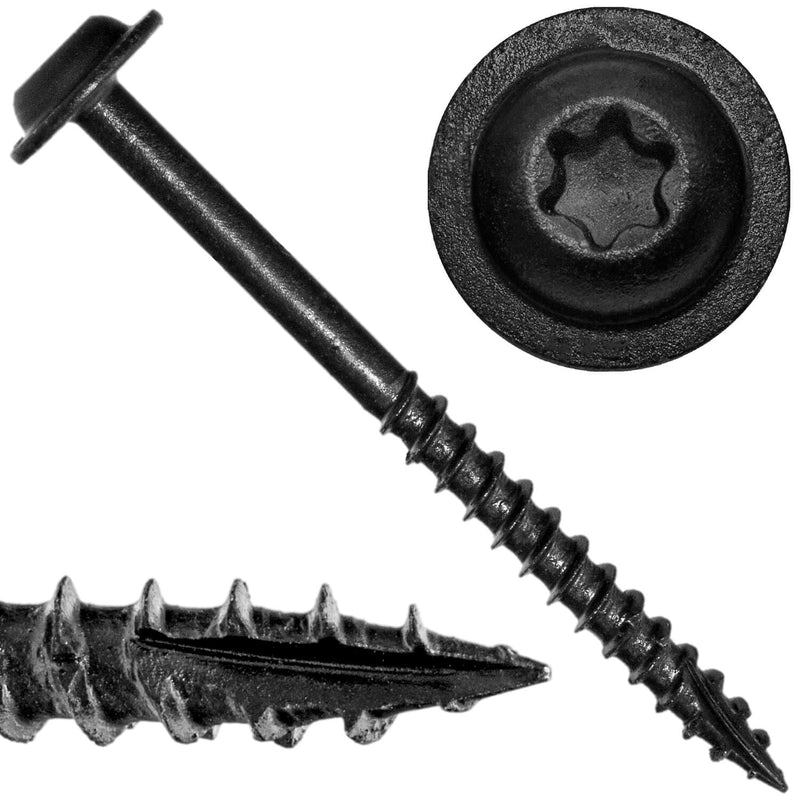 #10 x 2-1/2" Round Washer Head Truss Head Screw. Torx/Star Drive Head Wood Screws. Multipurpose Cabinet, Furniture, Siding and Trim and General Construction - 1 Pound ~72 Screws 10x2-1/2" 1 Pound ~72 Screws