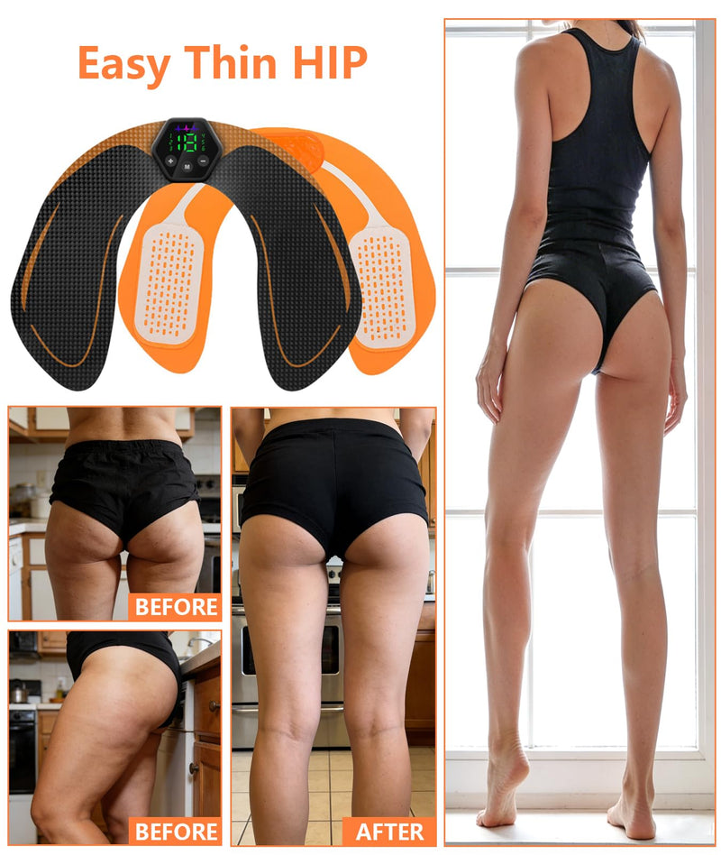 Professional Ab Stimulator Belt - 4 Pcs Portable Muscle Toner for Abdomen, Waist & Core Workout, Rechargeable Electric Massager with 4 Controllers and 1 Usb Charging Cable for Leg, Arm & Hip Fitness