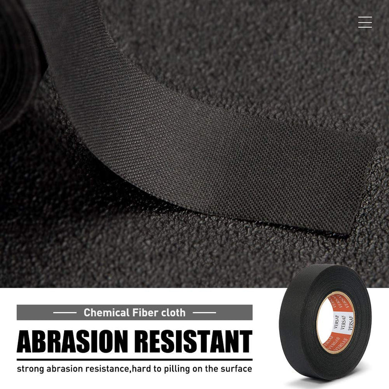[Australia - AusPower] - Wire Harness Automotive Cloth Tape - Adhesive High Noise Resistance Heat Proof Chemical Fiber Fabric Electrical Tape for Wrapping Wiring Harness/Insulation/Car Engine (0.75″82′Pack of 1 Piece) 