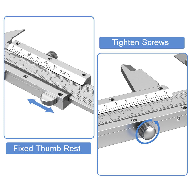 [Australia - AusPower] - HDLNKAK Dial Caliper 0.001” + Vernier Caliper 0.001 inch/0.02mm High Precision Caliper, Measuring Caliper Tool 